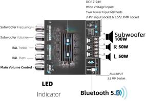 img 3 attached to 🔊 WSDMAVIS Subwoofer Amplifier Board with Bluetooth 5.0 and Wireless Speaker Integration: ZK-TB21 – 2.1 Channel Audio, AUX Inputs, 1 Pcs AMP Board