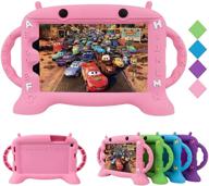 👧 chin fai shockproof kids case for samsung galaxy tab a 8.0 2019 t290 t295 - premium silicone handle stand protective cover (pink) logo