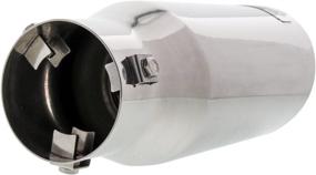 img 1 attached to 🚗 High-Performance Bolt-On Resonated Muffler Slant Exhaust Tip by DC Sports - Universal Fit for Cars, Sedans, and Trucks - Polished Stainless Steel Construction