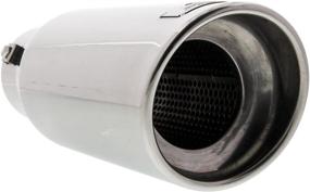 img 2 attached to 🚗 High-Performance Bolt-On Resonated Muffler Slant Exhaust Tip by DC Sports - Universal Fit for Cars, Sedans, and Trucks - Polished Stainless Steel Construction