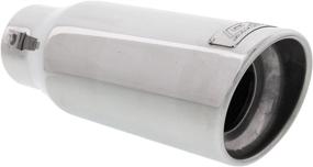 img 4 attached to 🚗 High-Performance Bolt-On Resonated Muffler Slant Exhaust Tip by DC Sports - Universal Fit for Cars, Sedans, and Trucks - Polished Stainless Steel Construction