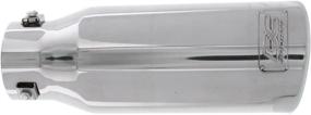 img 3 attached to 🚗 High-Performance Bolt-On Resonated Muffler Slant Exhaust Tip by DC Sports - Universal Fit for Cars, Sedans, and Trucks - Polished Stainless Steel Construction
