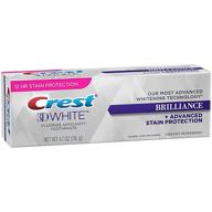 🦷 crest 3d white brilliance + advanced stain protection vibrant peppermint toothpaste - 4.1oz: get a dazzling smile with confidence! logo