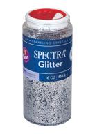 💎 pacon spectra glitter sparkling crystals silver - 16-ounce jar: get dazzling craft creations! logo