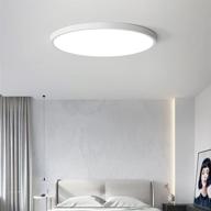 💡 12inch led flush mount ceiling light fixture: ultra thin and bright 24w lamp for office, bedroom, closet, and more логотип