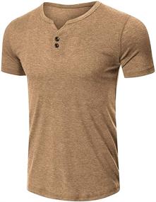 img 3 attached to Esobo Casual Henley Fashion T Shirt Men's Clothing and Shirts