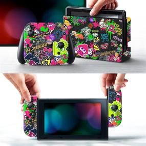 img 3 attached to 🎮 Officially Licensed Nintendo Switch Skin & Screen Protector Set - Splatoon 2 'Stick Em' Up' by Controller Gear