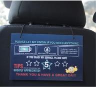 enhance your rideshare rating with lotus-a rating tips accessories: large durable pvc signs for backseat headrest and dashboard display logo