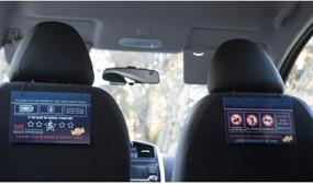 img 2 attached to Enhance Your Rideshare Rating with LOTUS-A Rating Tips Accessories: Large Durable PVC Signs for Backseat Headrest and Dashboard Display