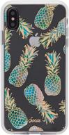 🍍 protective pineapples clear case series for iphone xs max - sonix liana teal case for apple iphone xs max logo