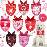 🐶 versatile holiday dog bandanas - pumpkin bat, heart love, fruit - perfect for halloween, valentine's, st. patrick's day pet costume логотип