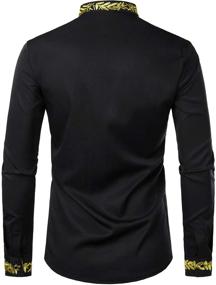 img 3 attached to ZEROYAA Luxury Embroidery ZHCL44 Black X Large Men's Clothing