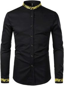 img 2 attached to ZEROYAA Luxury Embroidery ZHCL44 Black X Large Men's Clothing