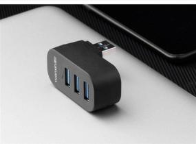 img 2 attached to 💻 Hipipooo 180° Rotatable USB Splitter 3.0 - Portable USB Port Expander Adapter Hub for Windows Laptop, Xbox, Wii, PS3, PC, MAC, Mac Book, Tablet, Tab (Black)