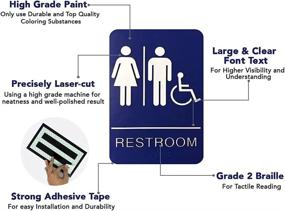 img 1 attached to ✅ Approved Retail Store Fixtures & Equipment: Unisex Braille Restroom Sign