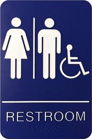 img 4 attached to ✅ Approved Retail Store Fixtures & Equipment: Unisex Braille Restroom Sign