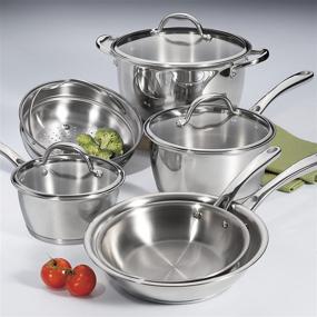 img 3 attached to Tramontina 80154/567DS Tri-Ply Base Stainless-Steel Cookware Set: Induction-Ready and 9-Piece