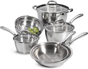 img 4 attached to Tramontina 80154/567DS Tri-Ply Base Stainless-Steel Cookware Set: Induction-Ready and 9-Piece