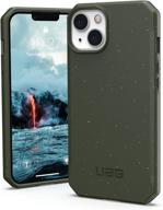 🌿 uag ultra slim outback biodegradable iphone 13 case [6.1-inch screen] - 100% compostable, eco-friendly, olive logo