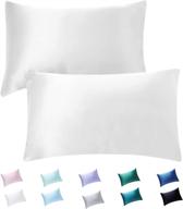 🌙 2-pack handsun silky satin pillowcase for hair and skin- luxurious satin pillow cases with envelope closure- standard size (20x26 inches) logo