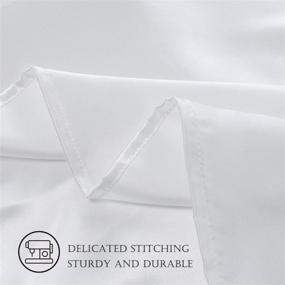 img 2 attached to 🌙 2-Pack HandSun Silky Satin Pillowcase for Hair and Skin- Luxurious Satin Pillow Cases with Envelope Closure- Standard Size (20x26 Inches)