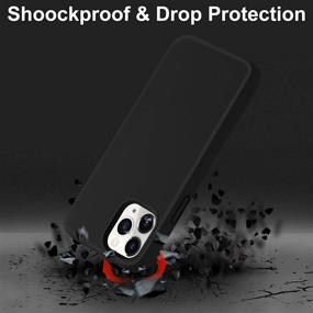 img 3 attached to 📱 LEOMARON iPhone 12 and iPhone 12 Pro Case 6.1 inch, Liquid Silicone Full Body Protection Cover Case with Soft Microfiber Cloth Lining - 2020, Black