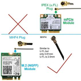 img 2 attached to 🔌 Bluetooth MHF4 IPEX 2.4Ghz 5Ghz 5.8G WLAN Network Adapter: Internal PC Laptop WiFi Antenna for Intel 7260 8260 8265 9265 9260 9560 AX200 AX Killer M.2 IPEX4 Wi-Fi Wireless WLAN Card Banana Pi 4 M2 Zero