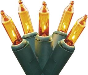 img 3 attached to Holiday Pride Ultra-Brite Gold Lights Green Wire - Indoor Outdoor Use - Set 100 - UL Listed