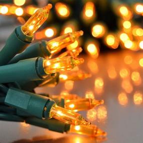 img 2 attached to Holiday Pride Ultra-Brite Gold Lights Green Wire - Indoor Outdoor Use - Set 100 - UL Listed