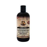 sunny isle jamaican black castor oil hair & beard wash for men - 2 in 1 formula, black, 12 fluid ounce logo