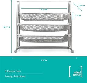 img 2 attached to 📁 Silver Mesh Collection: Mindspace 3-Tier Desk Tray Office Organizer