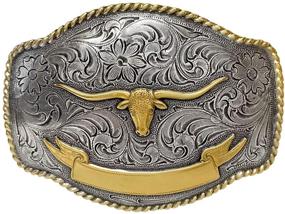 img 4 attached to 🐂 Sterling Longhorn Western Buckle: Premium Men's Accessories and Belts