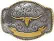 🐂 sterling longhorn western buckle: premium men's accessories and belts logo