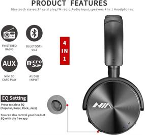 img 2 attached to Bluetooth Wireless Headphones Microphone Cellphone