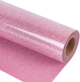 img 4 attached to Guangyintong Glitter Heat Transfer Vinyl Roll for T-Shirts HTV - 12”X 8ft Iron on Transfer (Glitter Pink) - Improve Your SEO!