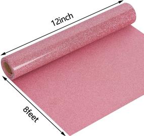 img 2 attached to Guangyintong Glitter Heat Transfer Vinyl Roll for T-Shirts HTV - 12”X 8ft Iron on Transfer (Glitter Pink) - Improve Your SEO!