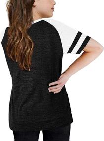 img 2 attached to Batermoon Striped Sleeve Crewneck Blouses Girls' Clothing in Tops, Tees & Blouses