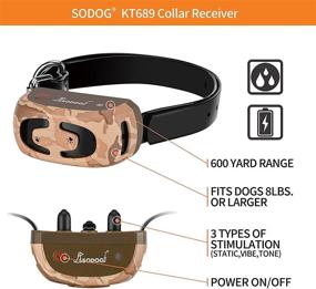 img 3 attached to 🐶 Rechargeable Shock Collars for Dogs with 2000Ft Remote - Dog Electronic Training Collar with Vibration, Beep, and Shock Modes - IPX7 Waterproof - Adjustable Shock Level - Tactical Dog Collars for Effective Training