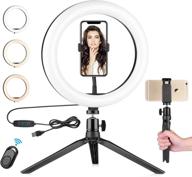 💡 desk led ring light 10.2" with stand & 2 phone holder – the ultimate lighting solution for live streams, makeup videos, youtube, and meetings logo