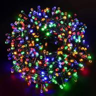 🎄 areker 164ft 500led diamond style christmas lights - multicolor, indoor/outdoor, green wire, waterproof, 8 modes - perfect for xmas tree, party, wedding, halloween decor логотип