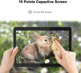 img 1 attached to Планшет на Android 10 дюймов с поддержкой 5G WiFi, 16 ГБ памяти, сертификацией Google, Android 8.1 Go, 6000 мАч батареей, двойными камерами, Bluetooth, GPS, поддержкой OTG.
