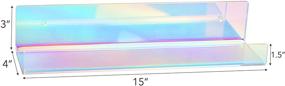 img 1 attached to X-FLOAT Rainbow Iridescent Acrylic Floating Shelves for Stylish Storage (Set of 2)