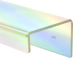 img 2 attached to X-FLOAT Rainbow Iridescent Acrylic Floating Shelves for Stylish Storage (Set of 2)