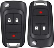 🔑 vofono бесключевой пульт дистанционного управления flip key fob 3-кнопки для chevy equinox 2010-2016 & sonic 2012-2016 (oht01060512) упаковка из 2 шт. логотип