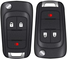 img 4 attached to 🔑 VOFONO Бесключевой пульт дистанционного управления Flip Key Fob 3-кнопки для Chevy Equinox 2010-2016 & Sonic 2012-2016 (OHT01060512) Упаковка из 2 шт.