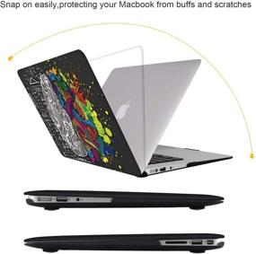 img 1 attached to 🔒 iCasso Brain - Slim Protective Case for MacBook Pro 16 Inch 2019 A2141, with Keyboard Cover & Screen Protector - Compatible with Touch Bar & Touch ID