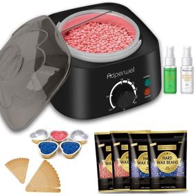 img 4 attached to 🔥 Waxing Kit: Auperwel Hair Removal Wax Warmer with Aloe Formulas, 4 Bags Pearl Wax Beads for Full Body, Legs, Face, Underarm, Bikini, Brazilian Waxing