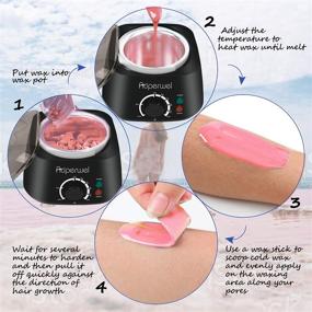 img 1 attached to 🔥 Waxing Kit: Auperwel Hair Removal Wax Warmer with Aloe Formulas, 4 Bags Pearl Wax Beads for Full Body, Legs, Face, Underarm, Bikini, Brazilian Waxing