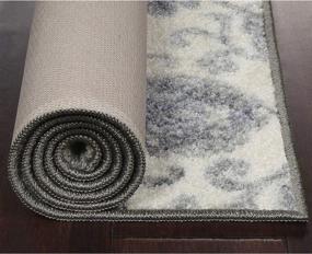 img 2 attached to Ковер для беговой дорожки Maples Rugs серого/синего цвета 2x6 высокого качества, произведенный в США: идеально подходит для коридоров и входных зон