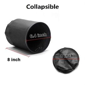 img 1 attached to Convenient and Stylish Luckindom Car Trash Can: Collapsible, Portable, and Waterproof Auto Garbage Bin - Black